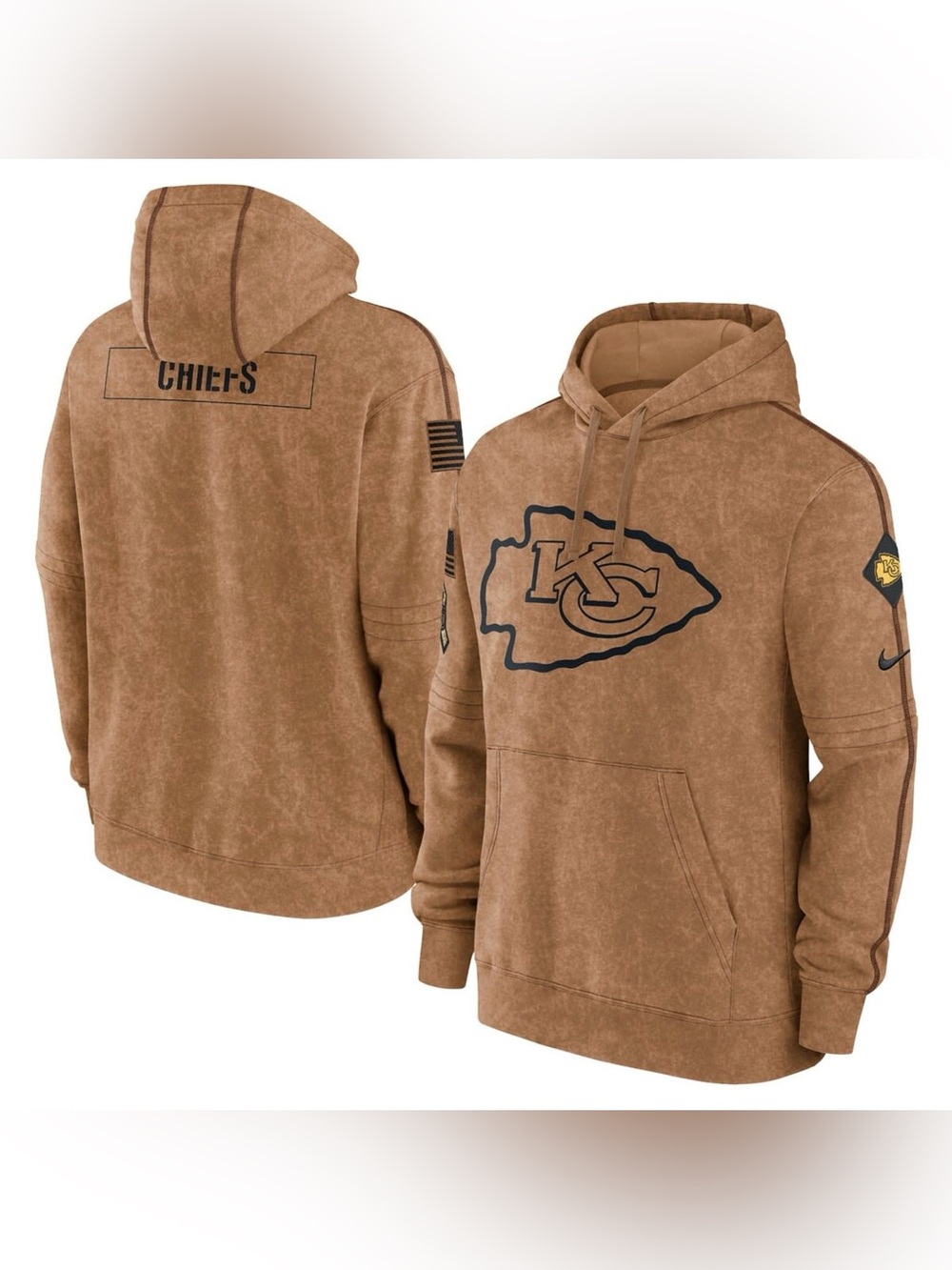 Mens Nike Kansas City Chiefs 2023 Salute To Service Club Pullover Hoodie | Large